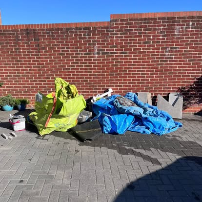 Professional waste collection team at work